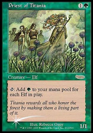 Priest of Titania (FNM Promos) Trading Card