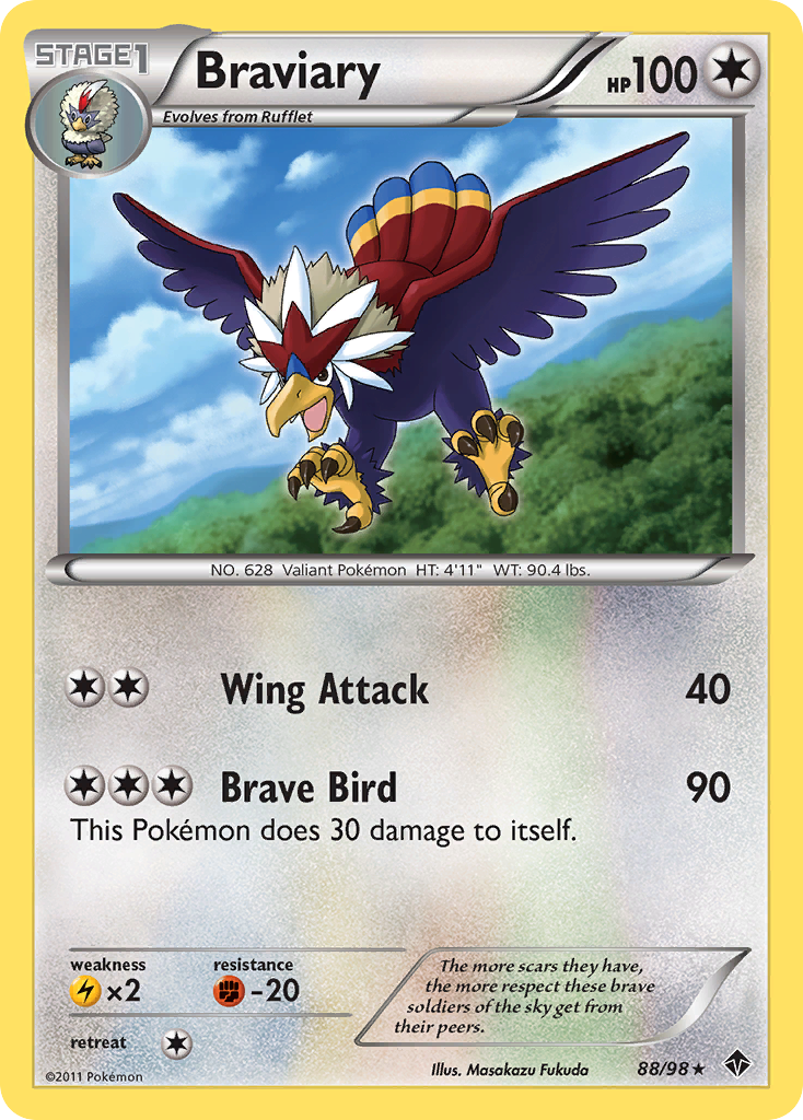 Braviary (88/98) - Emerging Powers Pokémon Card