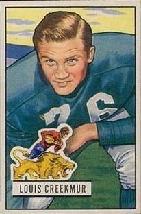 Louis Creekmur 1951 Bowman #62 Sports Card