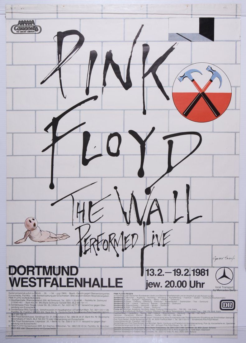 Pink Floyd Westfalenhalle 1981 Concert Poster