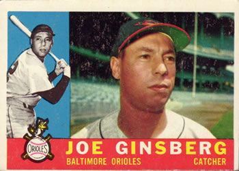 Joe Ginsberg 1960 Topps #304 Sports Card
