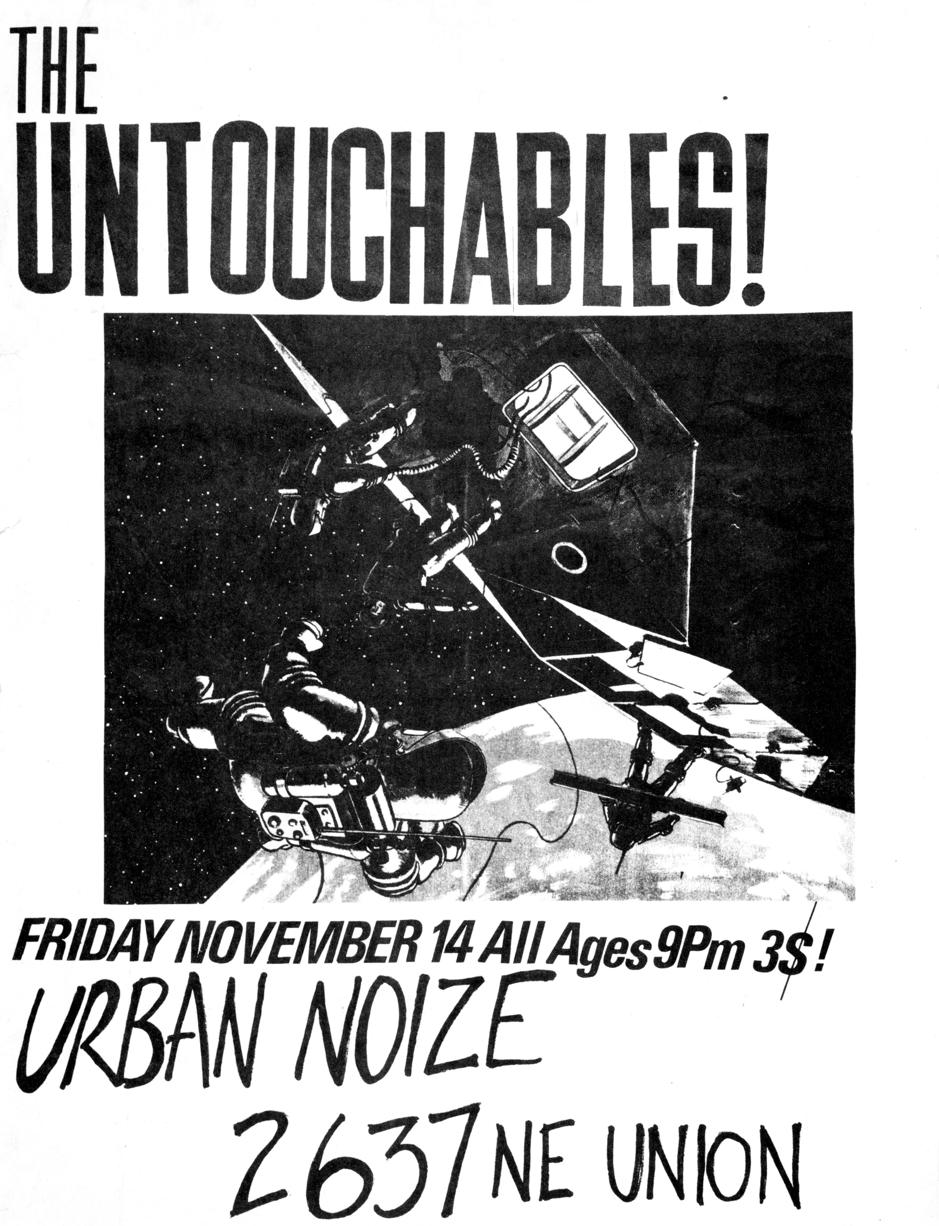 MXP-46.4 Untouchables 1980 Urban Noize  Nov 14 Concert Poster