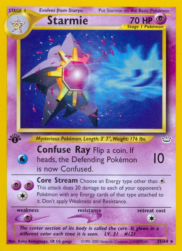 Starmie (25/64) - Neo Revelation Pokémon Card