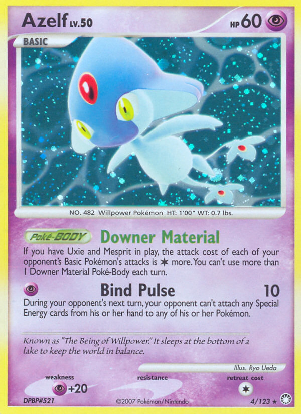 Azelf (4/123) - Mysterious Treasures Pokémon Card