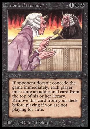 Demonic Attorney (Beta) Trading Card
