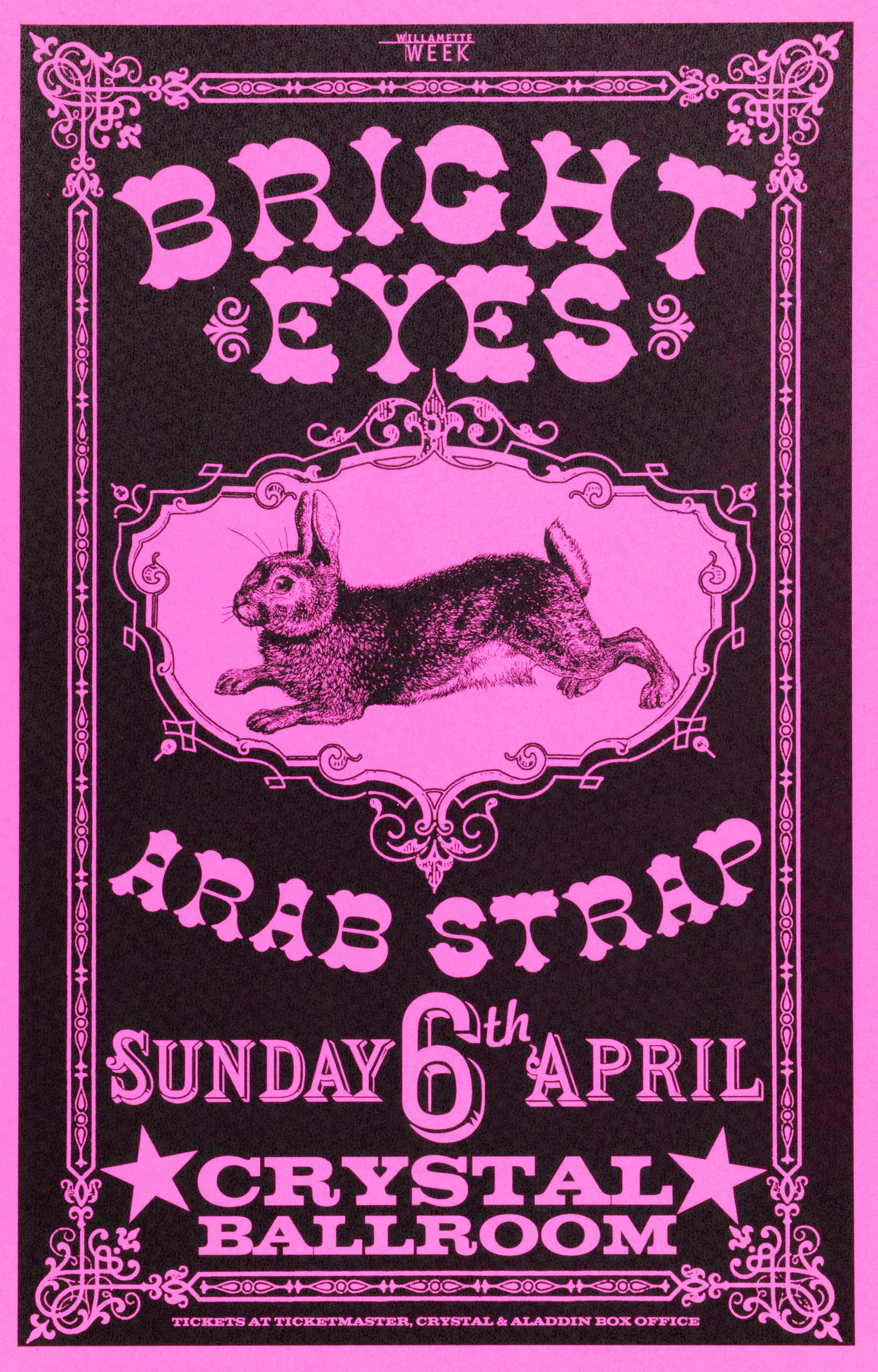 MXP-73.2 Bright Eyes 2001 Crystal Ballroom Concert Poster