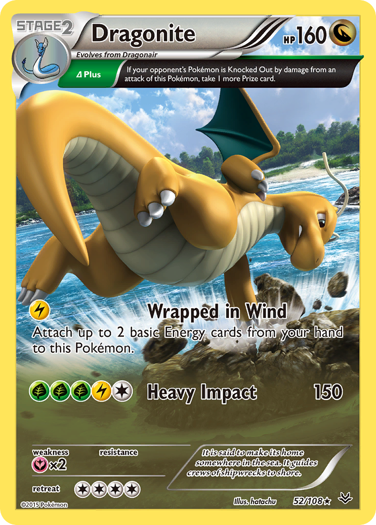 Dragonite (52/108) - Roaring Skies Pokémon Card