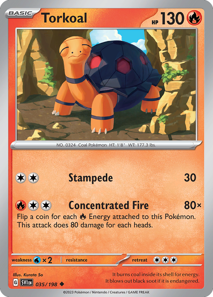 Torkoal (35/198) - Scarlet & Violet Pokémon Card