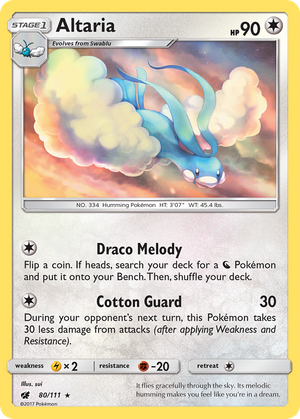 altaria pokemon card value stage 1 Altaria then put that card on top of it Altaria (80/111) - Crimson Invasion