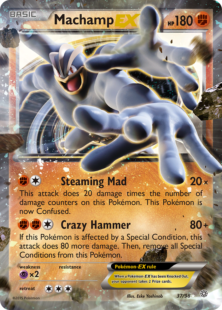 Machamp EX (37/98) - Ancient Origins Pokémon Card