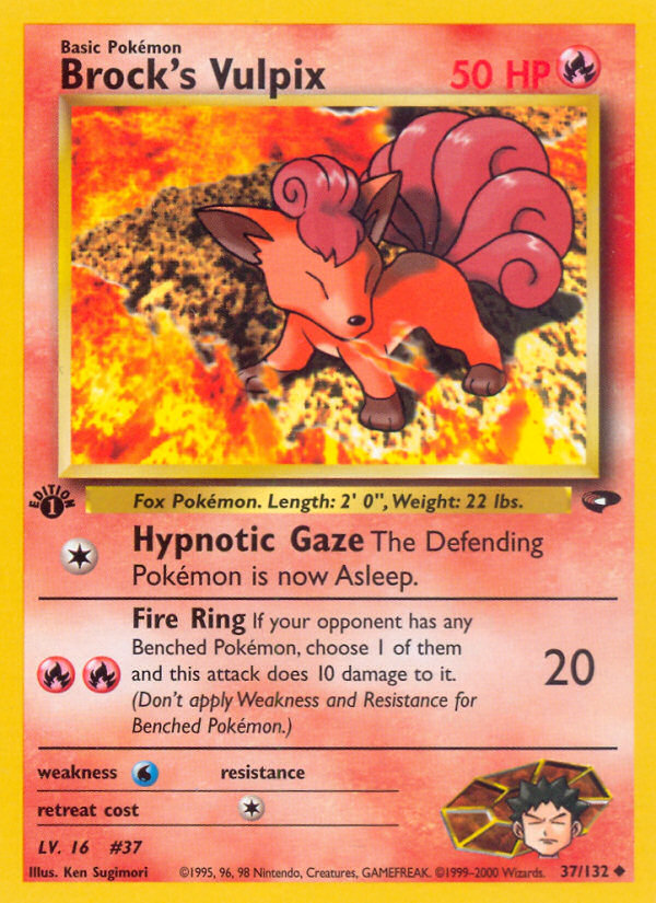 Brock's Vulpix (37/132) - Gym Challenge (1st Edition) Pokémon Card