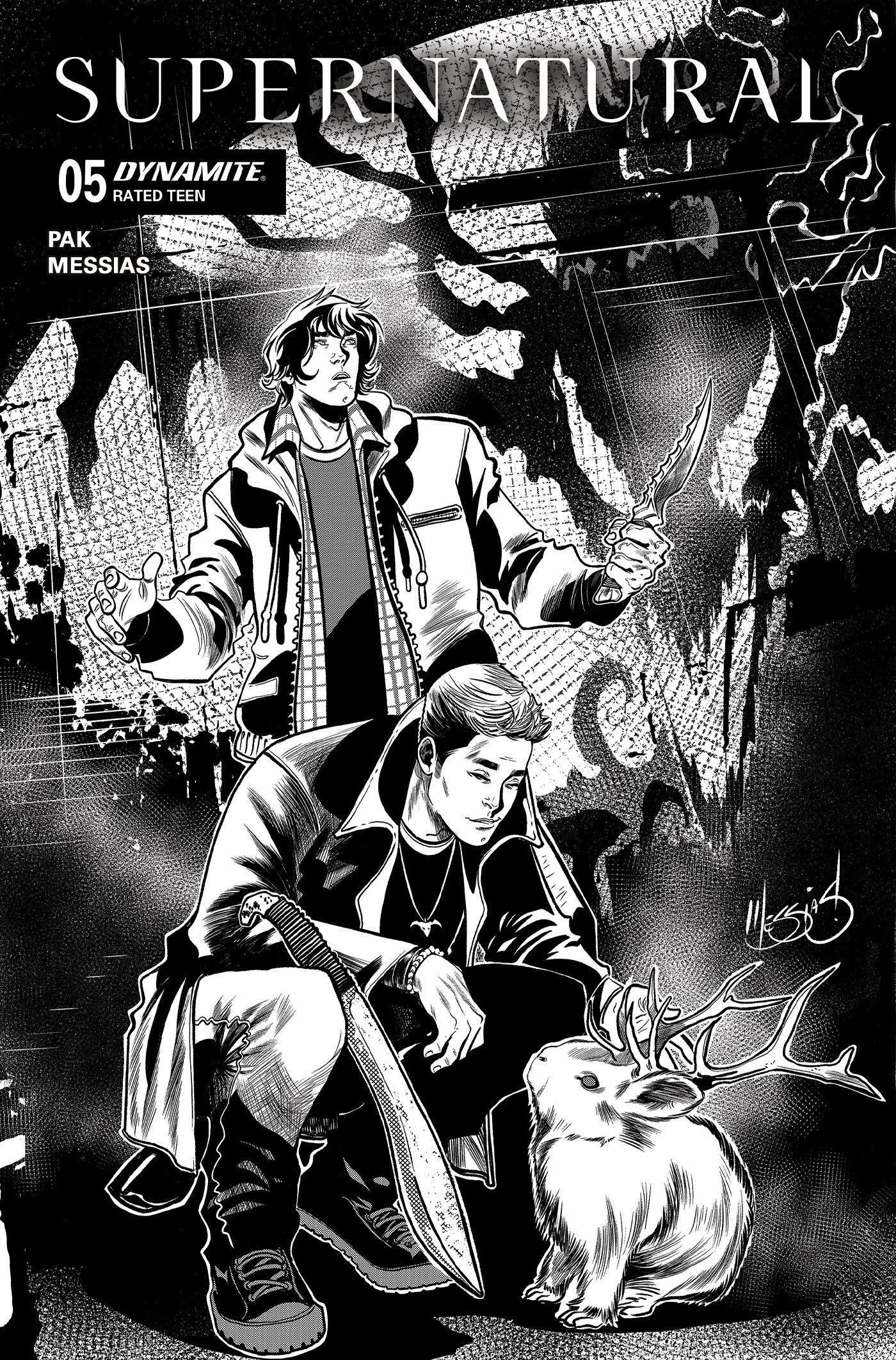 Supernatural #5 (Cvr K Eder Messias Line Art Variant) Comic