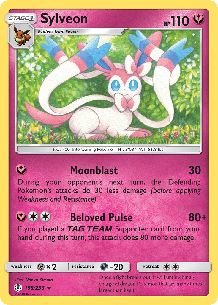 Sylveon (155/236) - Cosmic Eclipse Pokémon Card