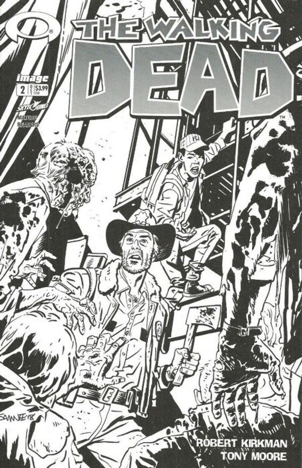 The Walking Dead #2 (15th Anniversary Samnee Blind Bag B&W Sketch)