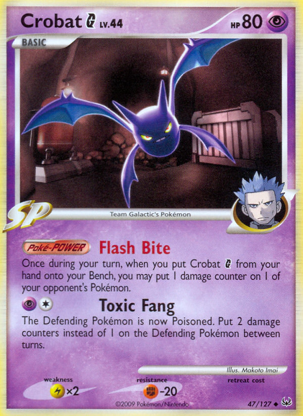 Crobat G (47/127) - Platinum Pokémon Card