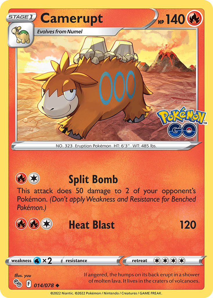 Camerupt (14/78) - Pokémon GO Pokémon Card