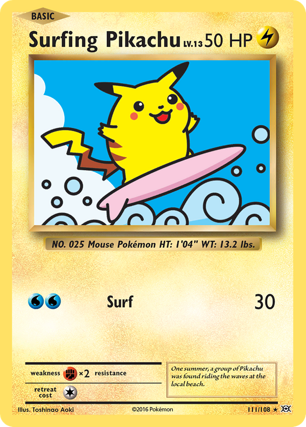 Surfing Pikachu (111/108) - Evolutions