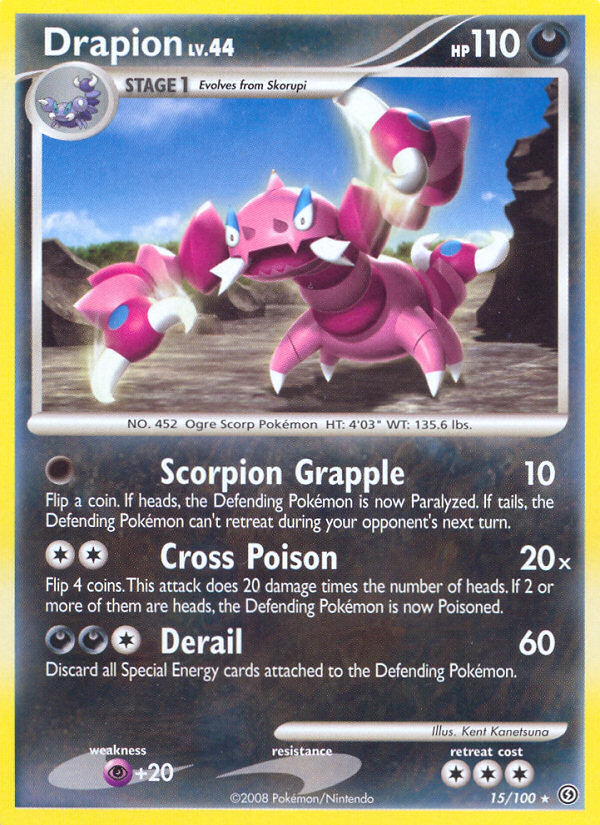 Drapion (15/100) - Stormfront Pokémon Card