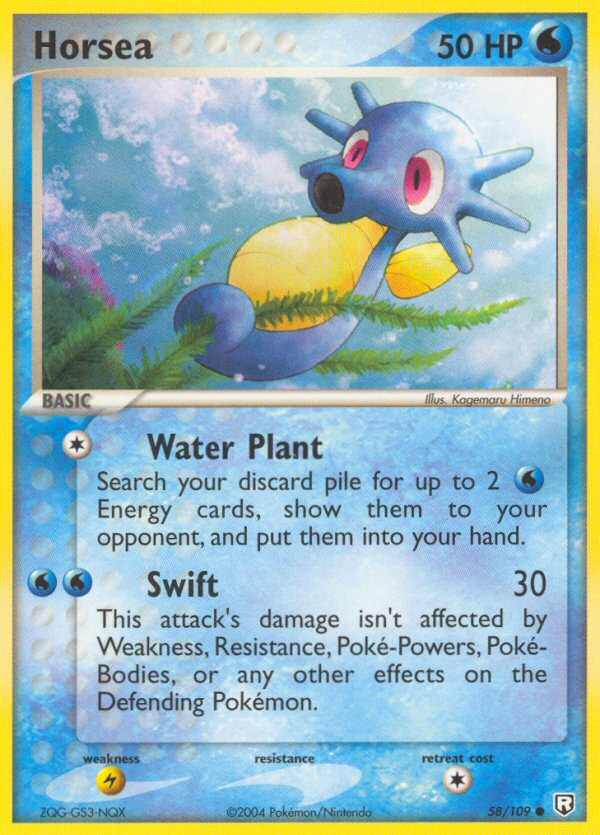 Horsea (58/109) - Team Rocket Returns Pokémon Card