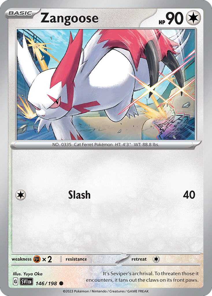 Zangoose (146/198) - Scarlet & Violet Pokémon Card