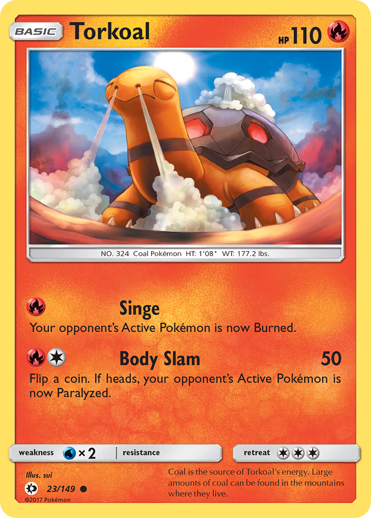 Torkoal (23/149) - Sun & Moon Pokémon Card