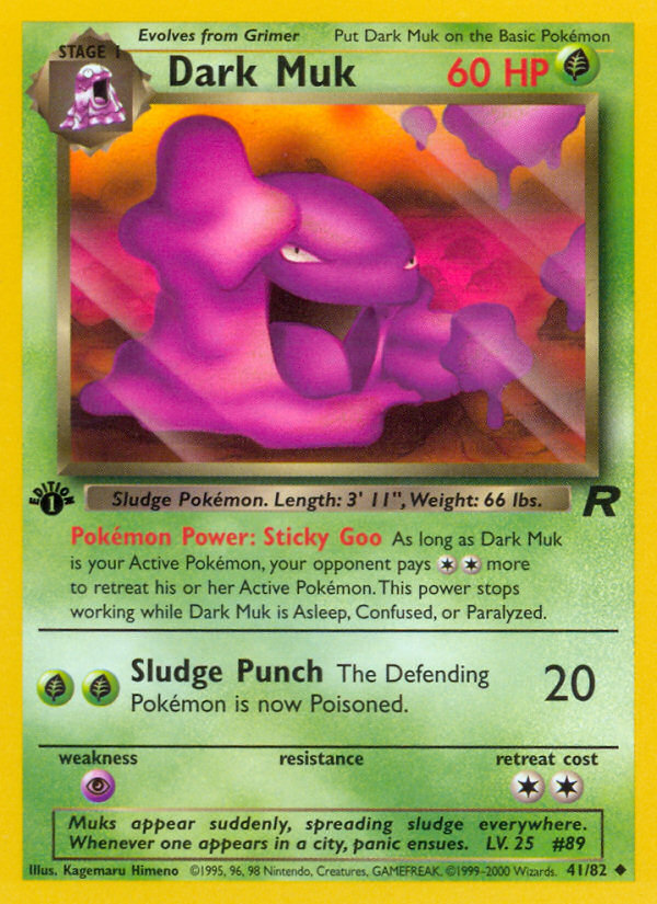 Dark Muk (41/82) - Team Rocket (1st Edition) Pokémon Card