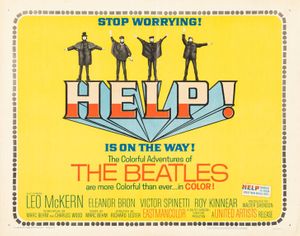 The Beatles Help! Promotional Half-Sheet Poster 1965