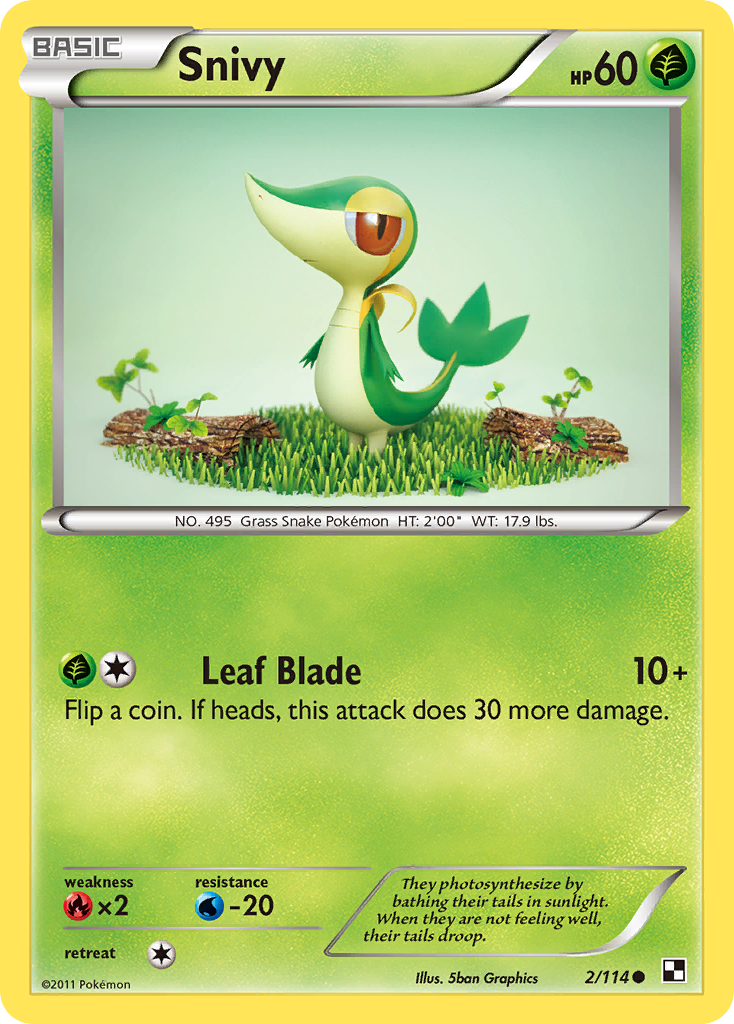 Snivy (2/114) - Black & White Pokémon Card