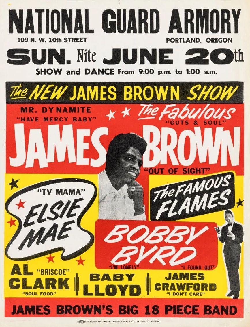 James Brown National Guard Armory Handbill 1965 Concert Poster