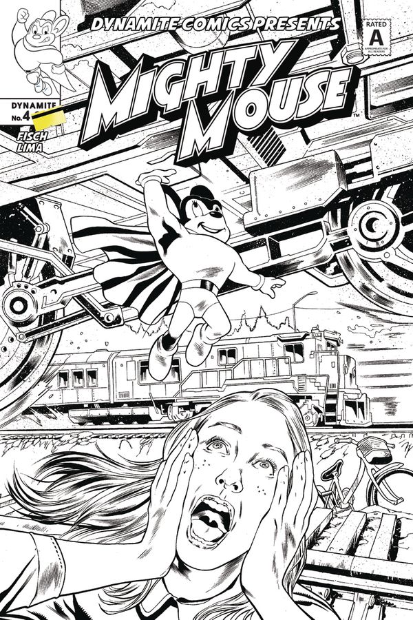 Mighty Mouse #4 (Cover C 10 Copy Lima B&w Cover)