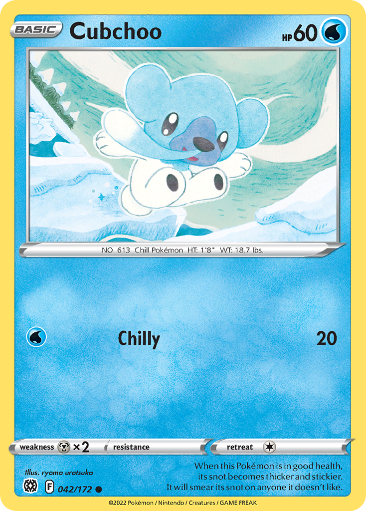 Cubchoo (42/172) - Brilliant Stars Pokémon Card