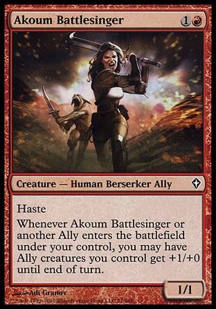 Akoum Battlesinger (Worldwake) Trading Card