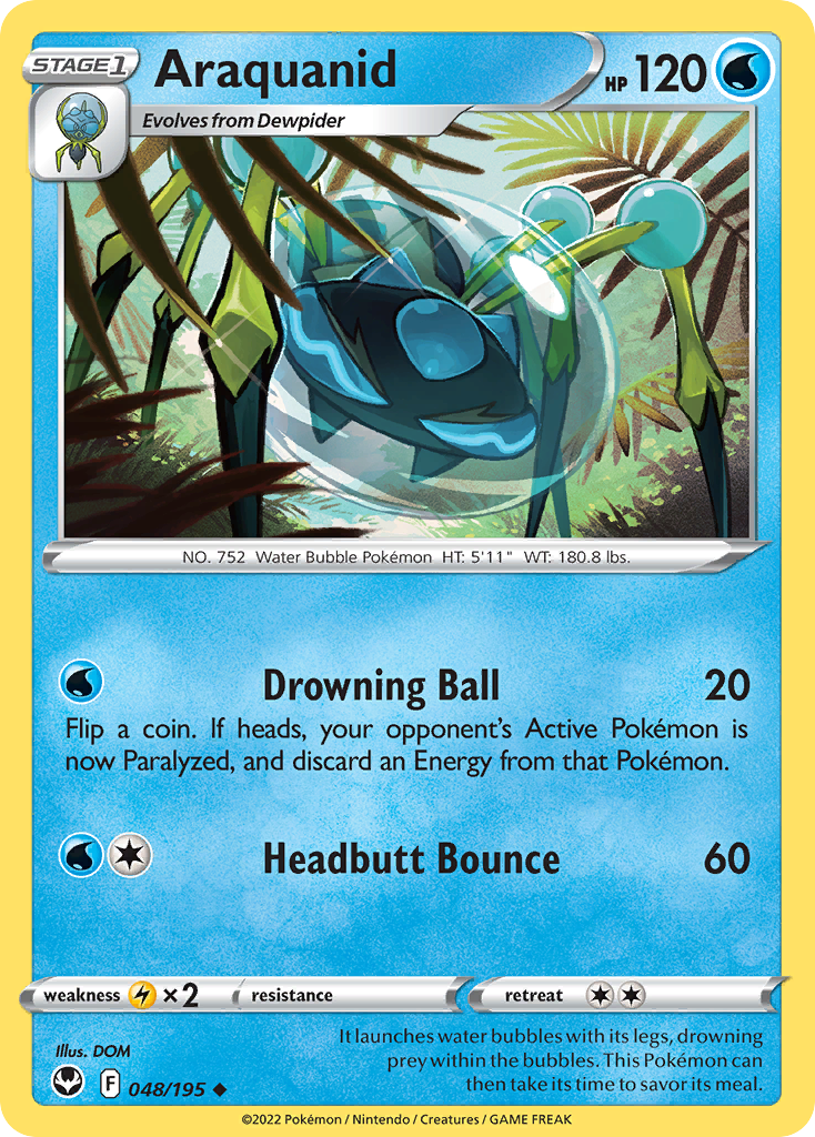 Araquanid (48/195) - Silver Tempest Pokémon Card