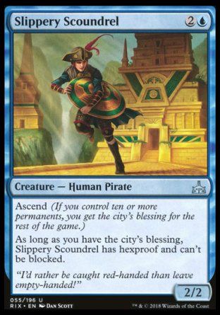 Slippery Scoundrel (Rivals of Ixalan) Trading Card