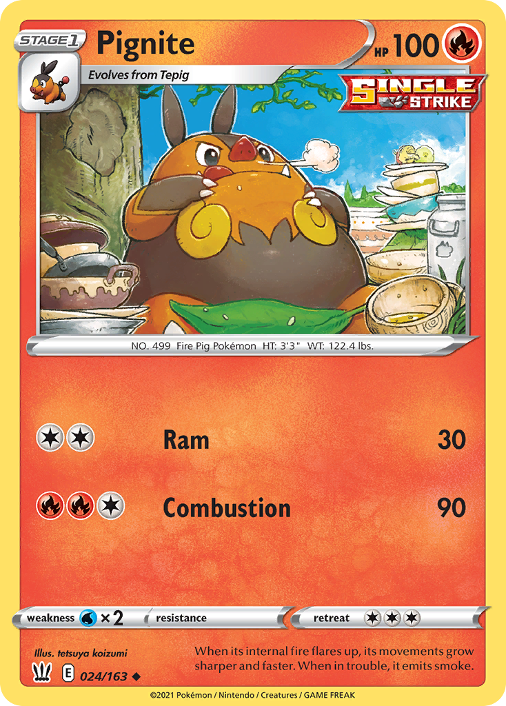 Pignite (24/163) - Battle Styles Pokémon Card