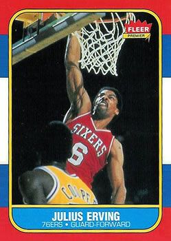 Julius Erving 1986 Fleer #31 Sports Card