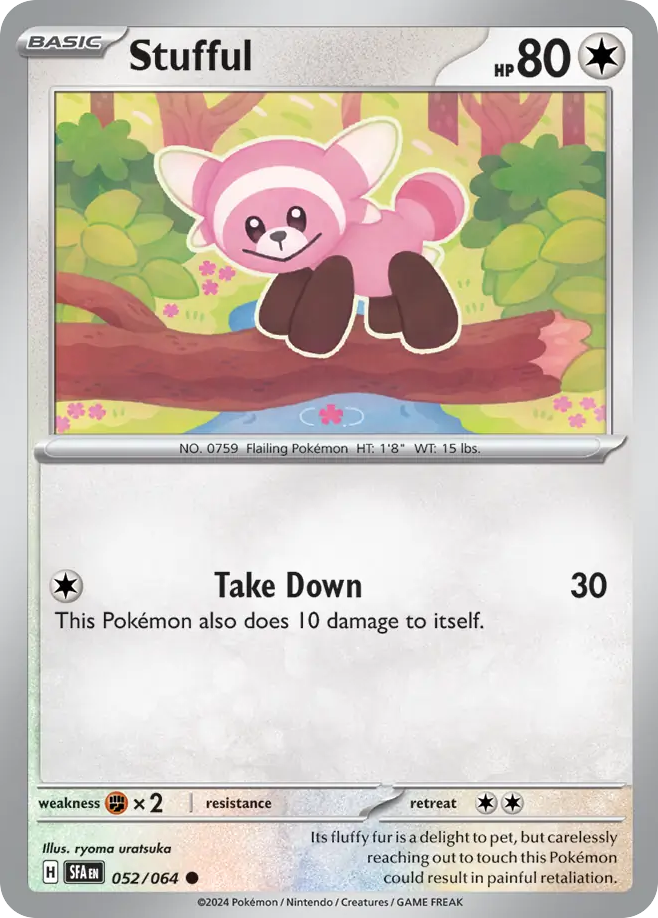 Stufful (52/64) - Shrouded Fable Pokémon Card