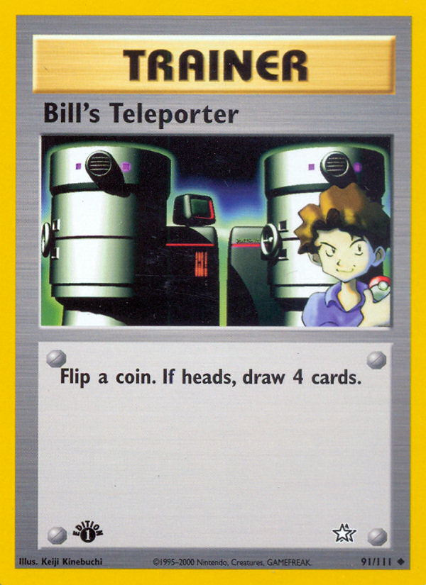 Bill's Teleporter (Trainer) (91/111) - Neo Genesis Pokémon Card