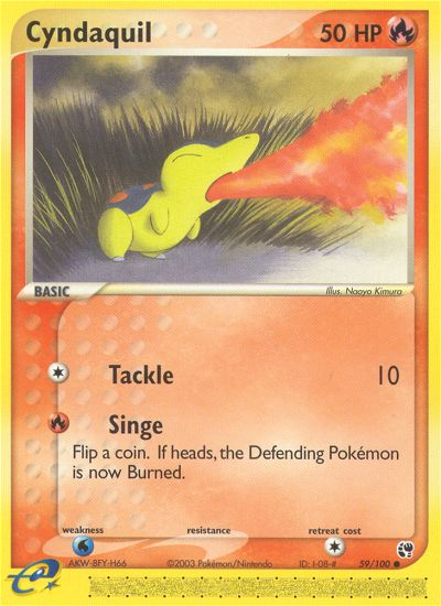 Cyndaquil (59/100) - Sandstorm Pokémon Card