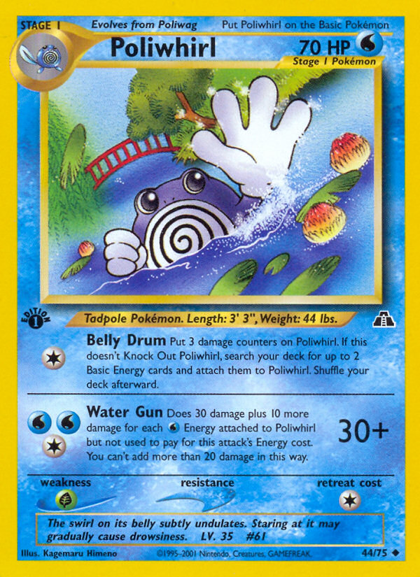 Poliwhirl (44/75) - Neo Discovery Pokémon Card