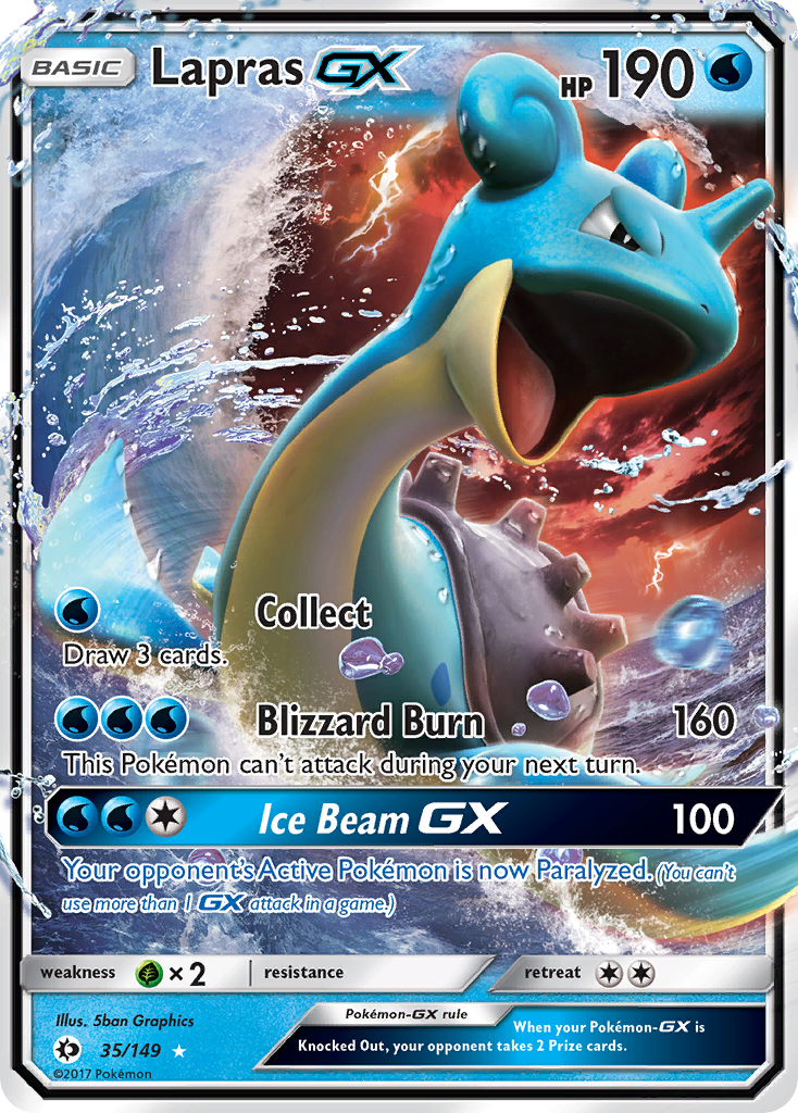 Lapras GX (35/149) - Sun & Moon Pokémon Card