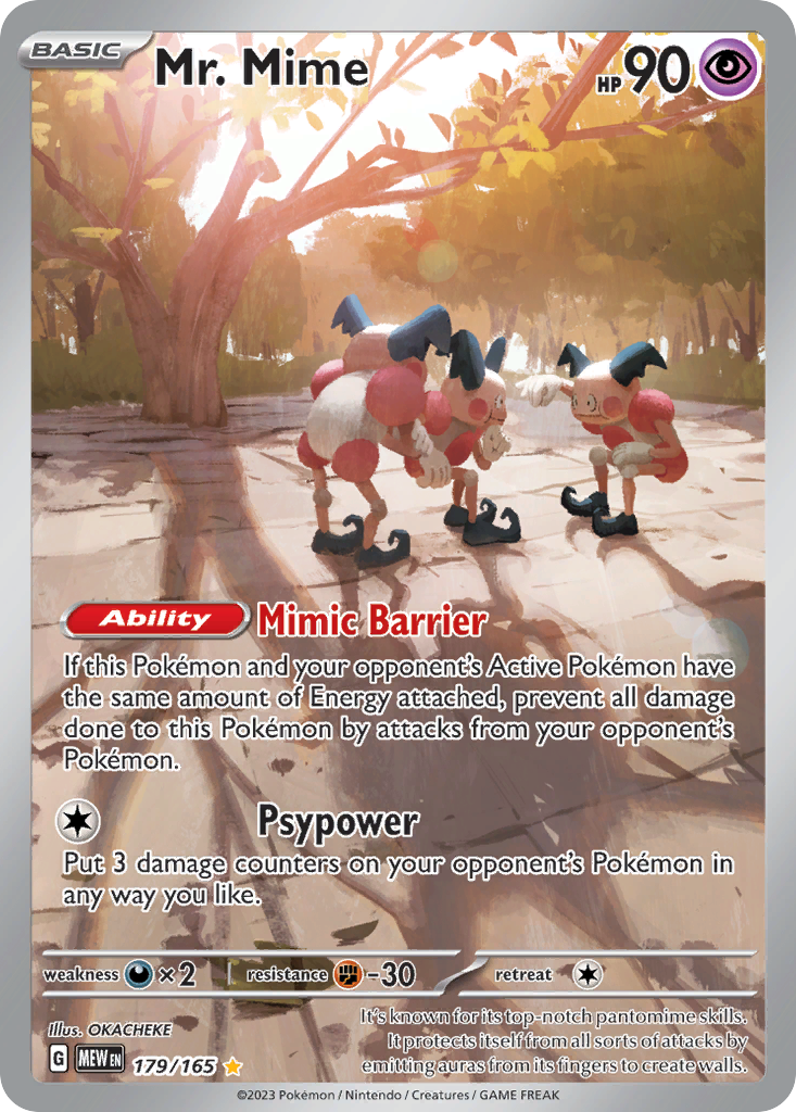 Mr. Mime (179/165) - 151 Pokémon Card