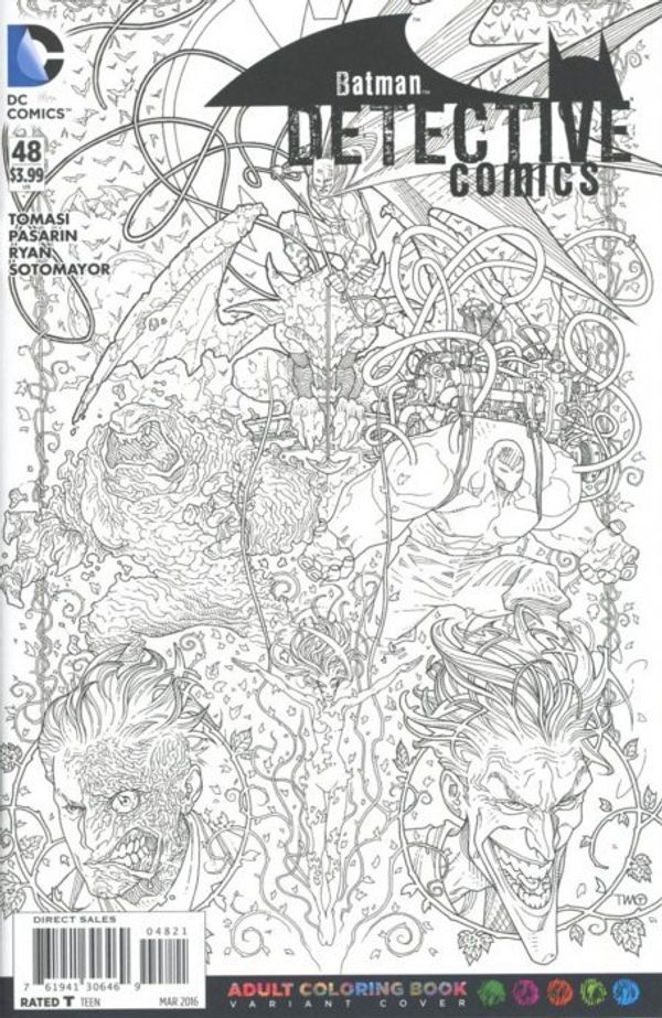 Detective Comics #48 (Adult Coloring Book Variant Cover)