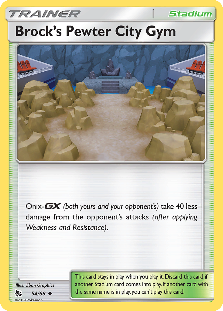 Brock's Pewter City Gym (Trainer: Stadium) (54/68) - Hidden Fates Pokémon Card