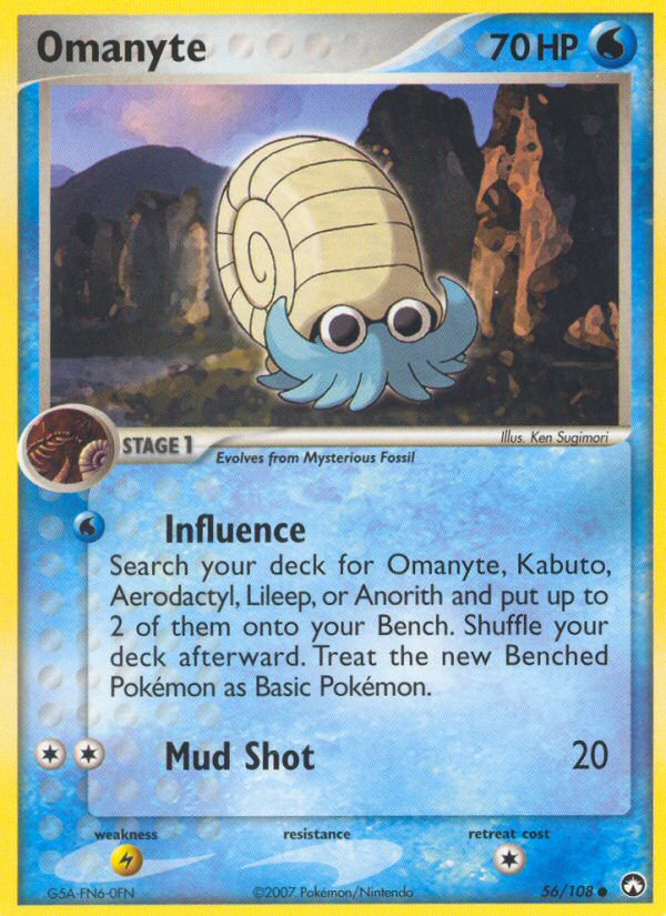 Omanyte (56/108) - Power Keepers Pokémon Card