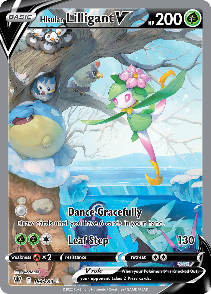 Hisuian Lilligant V (163/189) - Astral Radiance Pokémon Card