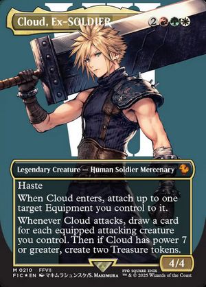 Cloud, Ex-SOLDIER (Final Fantasy Commander - Borderless Surge Foil)