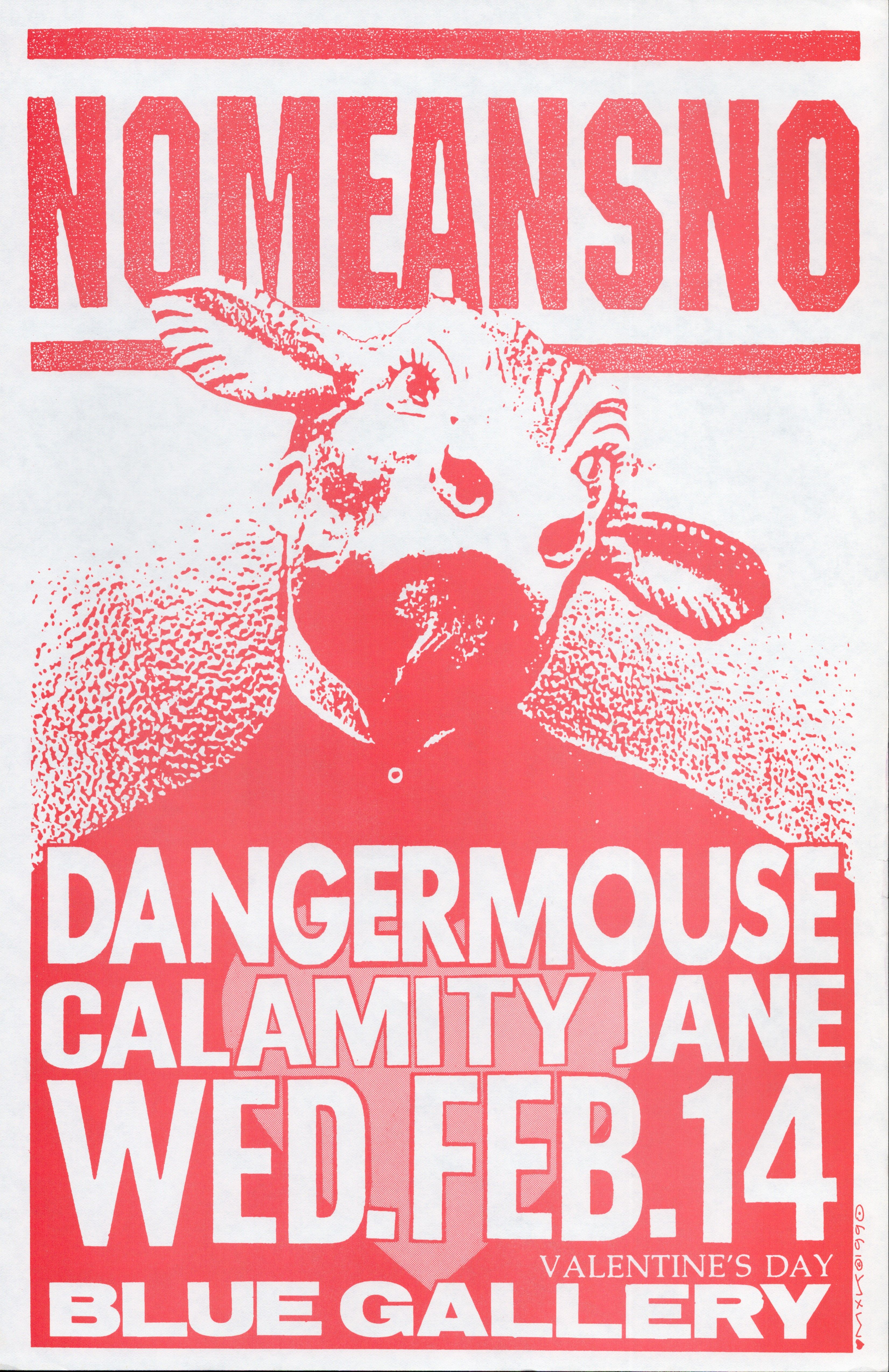 MXP-244.1 Nomeansno Blue Gallery 1990 Concert Poster
