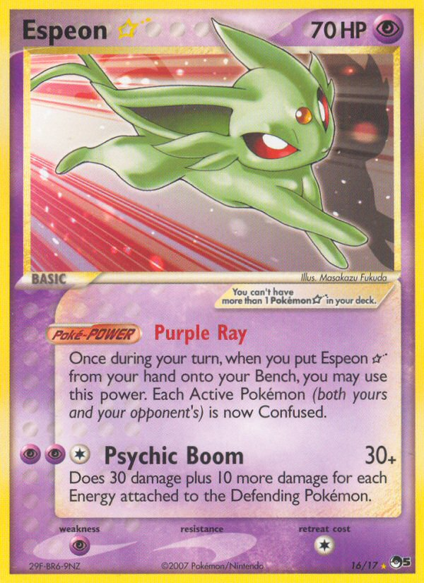 Espeon ★ Star (16/17) - POP Series 5 Pokémon Card