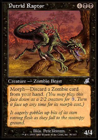 Putrid Raptor (Scourge) Trading Card